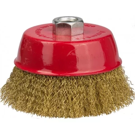 STAYER &quot;PROFESSIONAL&quot;. Щетка чашечная для УШМ, витая стальная латунированная проволока 0,3мм, 100ммхМ14 35125-100_z01 купить в Губкинске