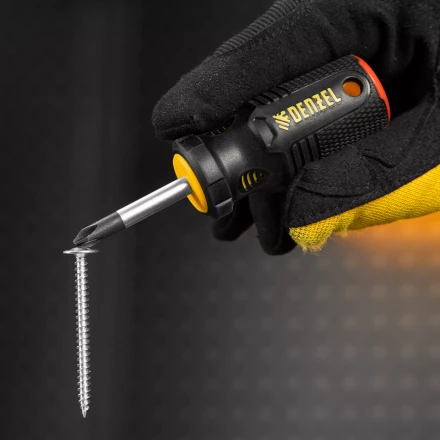 Отвертка, PH2х38 мм, S2, 3к рукоятка Denzel 121867 купить в Губкинске