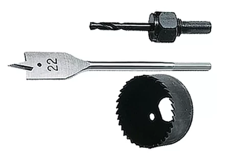 Набор для установки врезных замков 22 мм/54 мм перовое сверло/кольцевая пила MATRIX 70494 купить в Губкинске