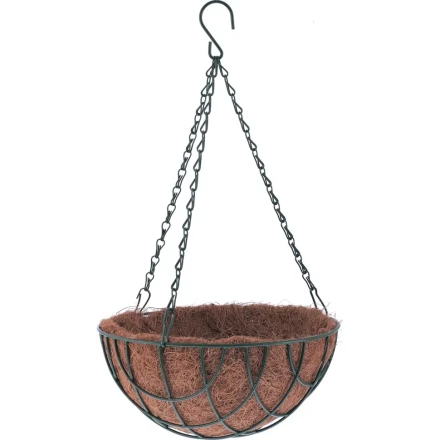 Кашпо подвесное с вкладышем из коковиты полукруглое d30см PALISAD 69017 купить в Губкинске