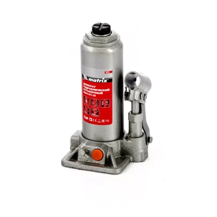 Домкрат гидравлический бутылочный 4 т в пластиковом кейсе Matrix 50775 купить в Губкинске