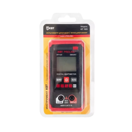 Мультиметр цифровой компактный КВТ SMART KT 123 с автоматическим выбором режимов и пределов измерений (88550) купить в Губкинске
