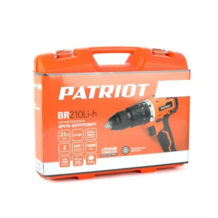 Дрель-шуруповерт аккумуляторная PATRIOT BR 210Li-h серия Professional купить в Губкинске