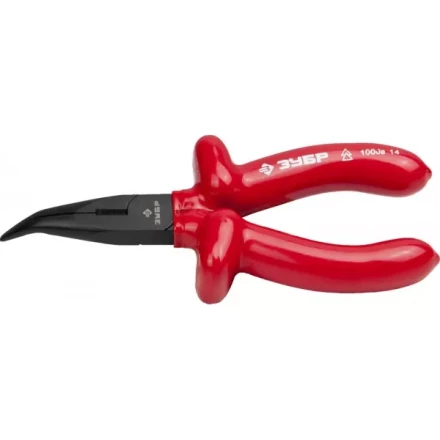 Тонкогубцы ЗУБР &quot;МАСТЕР&quot; &quot;ЭЛЕКТРИК&quot; изогнутые диэлектрические, высоковольтные до ~1000В, 160мм 2214-4-16_z02 купить в Губкинске