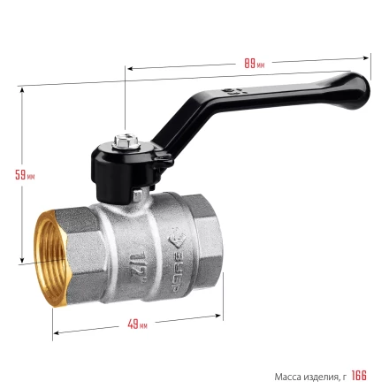 ЗУБР d 1/2, ручка-рычаг, шаровой кран (51322-1/2) купить в Губкинске