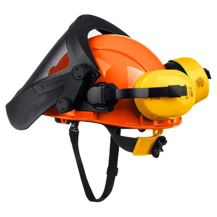 ЗУБР ТРИАДА, защитная каска в комплекте с наушниками и защитным сетчатым экраном, Профессионал (11099) купить в Губкинске