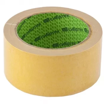 Лента клейкая двусторонняя 50 мм х 5 м на полипропиленовой основе Сибртех 88713 купить в Губкинске