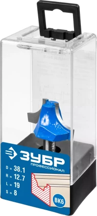 ЗУБР 38.1 x 19 мм, радиус 12.7 мм, фреза пазовая фасонная №1, Профессионал (28740-38.1) купить в Губкинске