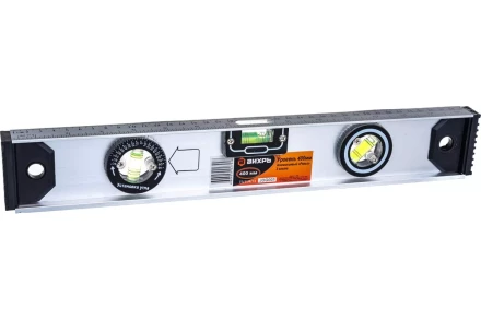 Уровень алюминиевый «Рельс» 400мм 3 глазка фрезерованный Вихрь 900/73/11/4/13 купить в Губкинске