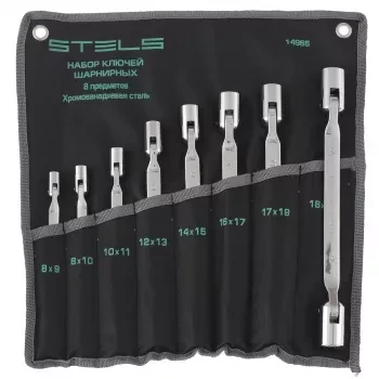 Набор ключей шарнирных CrV 8 штук STELS 14965 купить в Губкинске