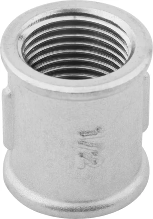 Муфта ЗУБР &quot;ЭКСПЕРТ&quot;, никелированная латунь, 1/2&quot; 51291-1/2 купить в Губкинске