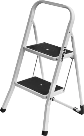 Лестница-стремянка СИБИН стальная c широкими ступенями, 2 ступени 38807-02 купить в Губкинске