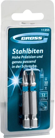 Набор бит РН2х50, сталь S2, 2шт GROSS 11357 купить в Губкинске