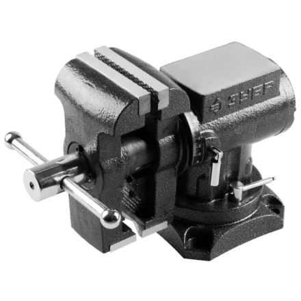 Тиски ЗУБР &quot;ЭКСПЕРТ&quot; слесарные, многофункциональные с поворотом в двух плоскостях, 125мм 32712-125 купить в Губкинске