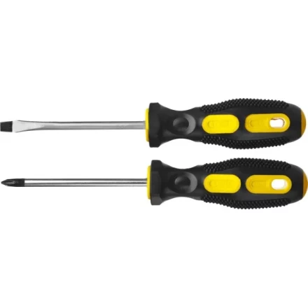 Набор STAYER &quot;MASTER&quot;: Отвертки слесарные, двухкомпонентная рукоятка, магнитный наконечник, 2 / 6мм - 100мм, 2шт 2513-H2_z01 купить в Губкинске