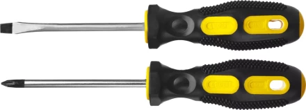 Набор STAYER &quot;MASTER&quot;: Отвертки слесарные, двухкомпонентная рукоятка, магнитный наконечник, 2 / 6мм - 100мм, 2шт 2513-H2_z01 купить в Губкинске