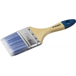 Кисть плоская ЗУБР "АКВА-МАСТЕР", искусственная щетина, деревянная ручка, 75мм 4-01007-075