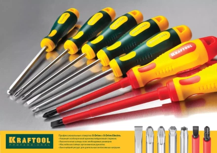 Отвертка KRAFTOOL &quot;EXPERT&quot;, Cr-Mo-V сталь, двухкомпонентная противоскользящая рукоятка, PZ, №2x38мм 250073-2-038 купить в Губкинске