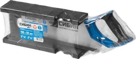 Ножовка СИБИН с двухкомпонентной рукояткой, стусло для заготовок 100х50мм, 300мм 15385-35 купить в Губкинске