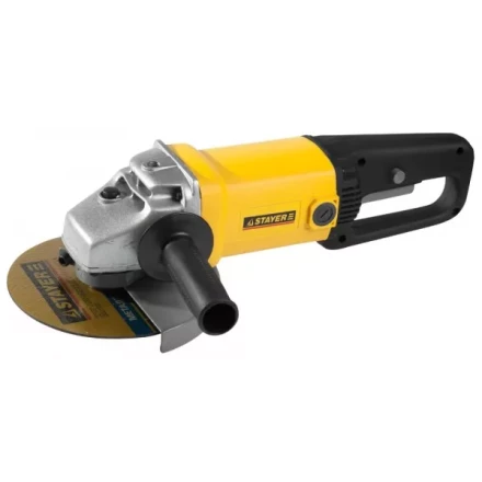 Машина STAYER углошлифовальная, дополнительная рукоятка, ключ, 180мм, 6000об/мин, 1800Вт SAG-180-1800 купить в Губкинске