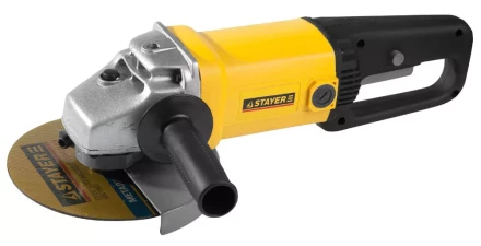 Машина STAYER углошлифовальная, дополнительная рукоятка, ключ, 180мм, 6000об/мин, 1800Вт SAG-180-1800 купить в Губкинске