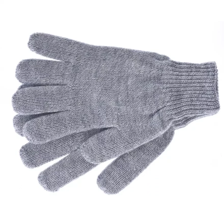 Перчатки трикотажные акрил двойные серое мулине двойная манжета Сибртех Россия 68684 купить в Губкинске