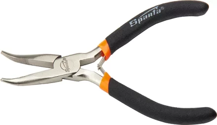Длинногубцы Mini 130 мм никелированные изогнутые авторазжим SPARTA 17822 купить в Губкинске