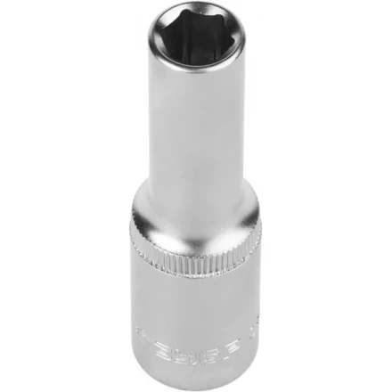 Головка торцовая ЗУБР &quot;МАСТЕР&quot; (1/2&quot;), удлиненная, Cr-V, FLANK, хроматированное покрытие, 10мм 27726-10 купить в Губкинске