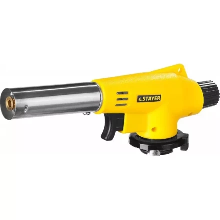 Газовая горелка &quot;MaxTerm&quot; на баллон, STAYER &quot;MASTER&quot; 55584, с пьезоподжигом, регулировка пламени, цанговое соединение, 1300С 55584 купить в Губкинске