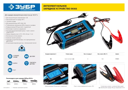 Зарядные устройства 8 А серия ПРОФЕССИОНАЛ купить в Губкинске