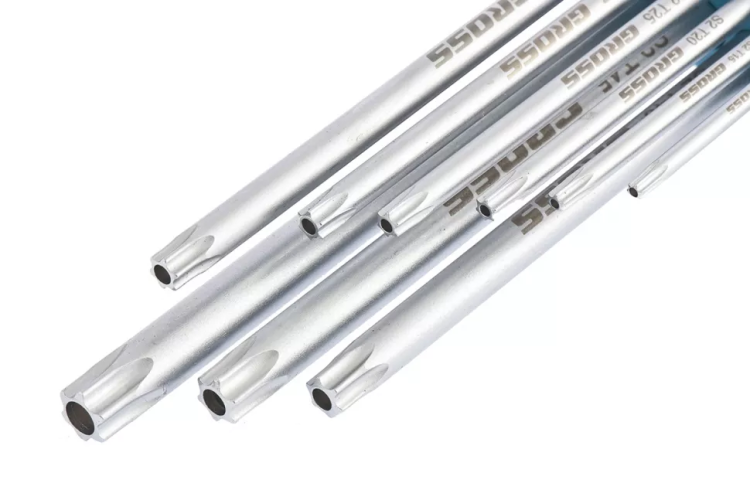 Набор ключей имбусовых TORX-TT T10-T50 экстра-длинные S2 сатинированные 9 шт Gross 16408 купить в Губкинске