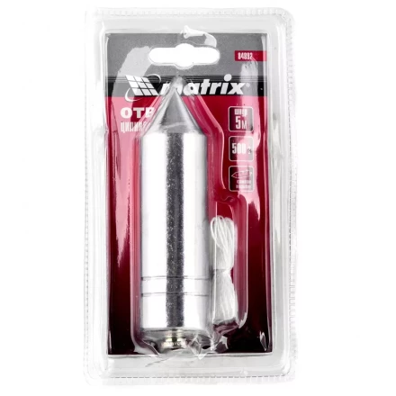 Отвес цилиндрический 500 г шнур 5 м Matrix 84892 купить в Губкинске