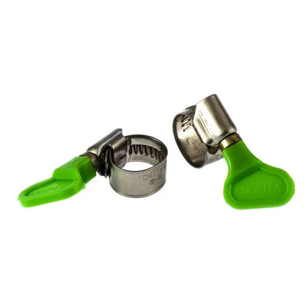 Хомуты металлические червячные 10-16 мм ширина 12 мм W4 с ключом 2 шт Сибртех 476483 купить в Губкинске