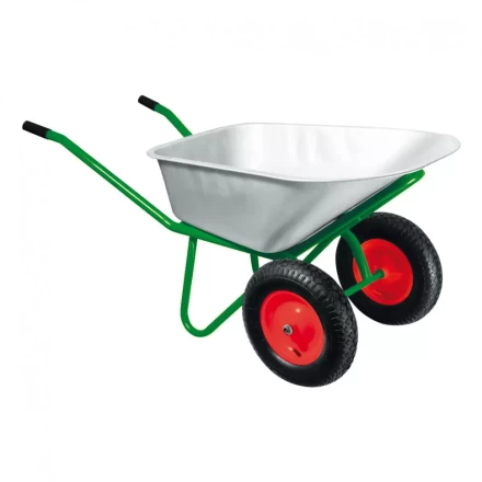 Тачка садово-строительная двухколесная усиленная грузоподъемность 320 кг объем 100 л Kronwerk 689235 купить в Губкинске