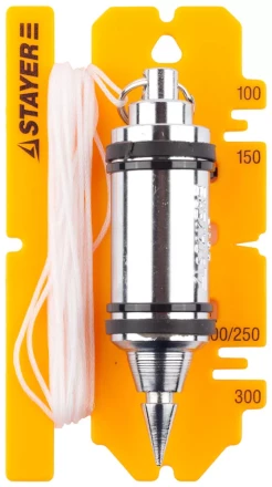 Отвес STAYER "PROFI" строительный со шнуром, с противоударным ободком, 250 г 06352-25 купить в Губкинске