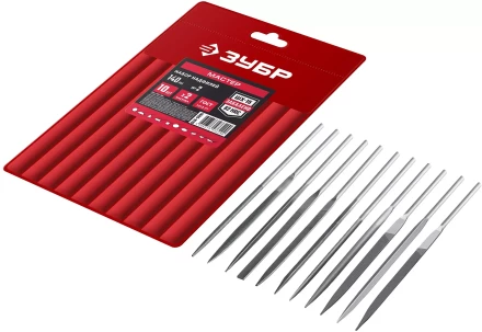 ЗУБР 10 шт, 140 мм, набор надфилей в чехле (1605-H10) купить в Губкинске