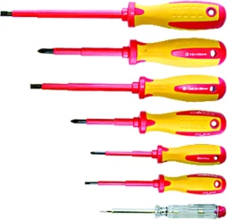 Набор отверток диэлект.до 1000В проб.эл. - до 250В двухкомп.рукоятки (7шт.) MATRIX PROFESSIONAL 13355