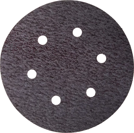 Круг шлифовальный URAGAN &quot;Универсальный водостойкий с покрытием стеарата цинка&quot; на липучке, 6 отв., P180, 150мм, 50шт 907-44113-180-50 купить в Губкинске