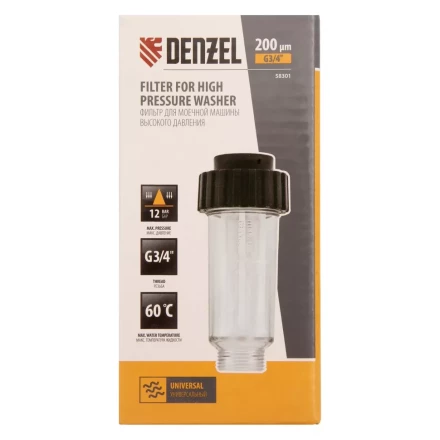 Фильтр для моечных машин высокого давления, G3/4 дюйм, универсальный Denzel 58301 купить в Губкинске