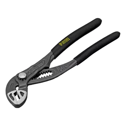 Клещи переставные Denzel 17905, кнопочный механизм, обливные рукоятки, 180 мм купить в Губкинске