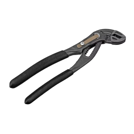 Клещи переставные Denzel 17905, кнопочный механизм, обливные рукоятки, 180 мм купить в Губкинске