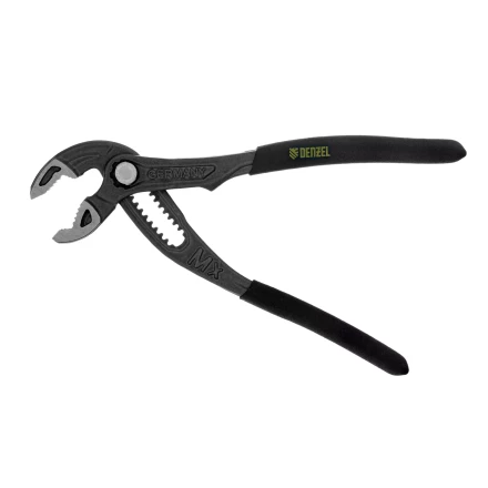 Клещи переставные Denzel 17905, кнопочный механизм, обливные рукоятки, 180 мм купить в Губкинске