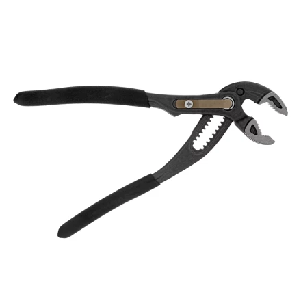 Клещи переставные Denzel 17905, кнопочный механизм, обливные рукоятки, 180 мм купить в Губкинске