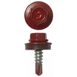 Саморезы ЗУБР "ПРОФЕССИОНАЛ" окраш., RAL 3003 рубин.-красн., для крепл. кров. матер. к металл. констр. , 5.5x19мм, 2500шт 4-300310-55-019-3003