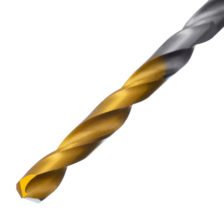 Сверло спиральное по металлу Denzel 4 x 75 мм, Р6М5, Golden Tip, 718229 купить в Губкинске