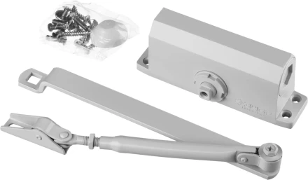 Доводчик дверной ЗУБР &quot;ПРОФЕССИОНАЛ&quot;, для дверей массой до 80 кг, цвет белый 37911-80 купить в Губкинске