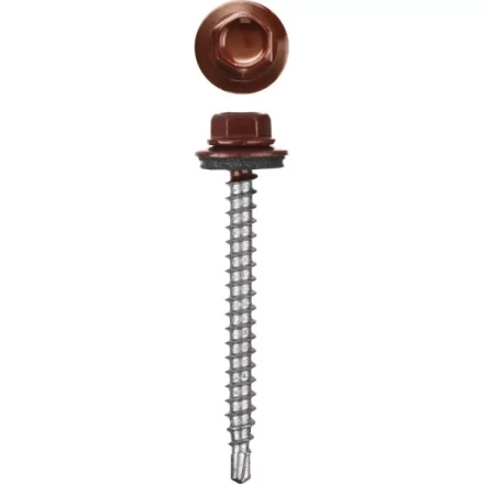 Саморезы СКМ кровельные, RAL 3005 темно-красный, 19 x 5.5 мм, 500 шт, для металлических конструкций, STAYER 30305-55-019-3005 купить в Губкинске