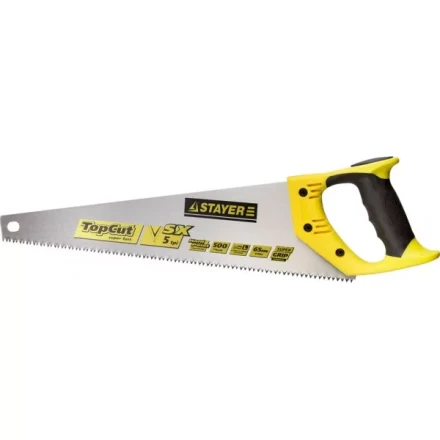 Ножовки по дереву (пила) STAYER TopCut 500 мм, 5 TPI, прямой крупный зуб 5 TPI: быстрый рез поперек волокон, для крупных и средних заготовок 1506-50_z01 купить в Губкинске