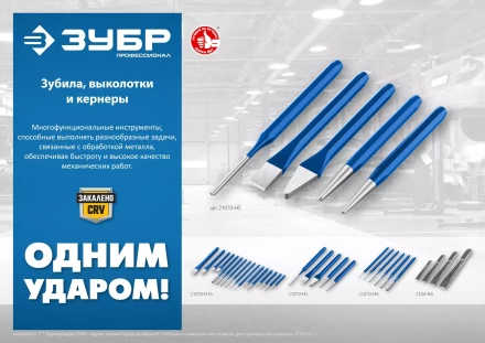 ЗУБР 6 предметов, набор шестигранных выколоток в чехле, Профессионал (21070-H6) купить в Губкинске