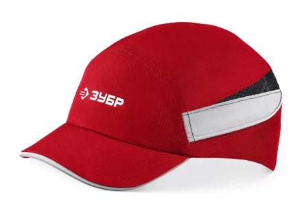ЗУБР БИНОМ, красная, ударопрочный корпус, укороченный козырёк 55мм, размер от 54 до 59см, защитная каскетка, Профессионал (11096) купить в Губкинске